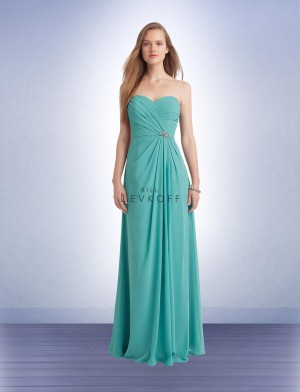Bill Levkoff 1132 Bridesmaid Gown with Rhinestone Pin