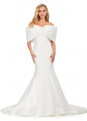 Ashley Lauren 11380 Oversize Bow Mermaid Gown
