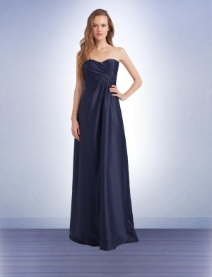 Bill Levkoff 1141 Satin Empire Bridesmaid Gown