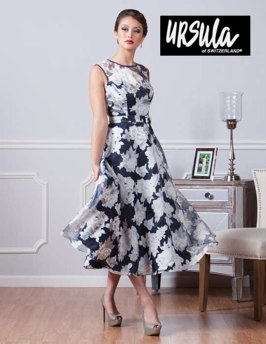 floral tea length dress