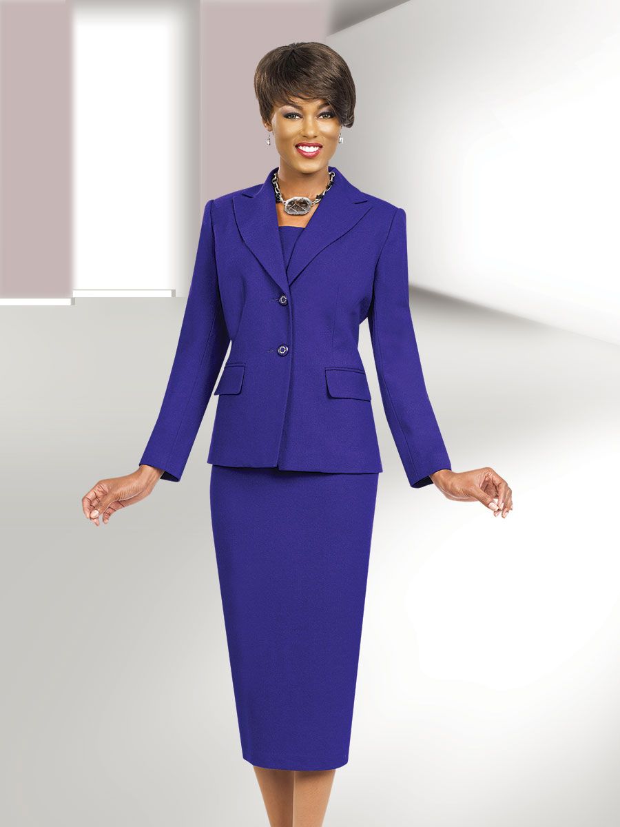 Ben Marc Executive 11433 Womens Career Suit: French Novelty
