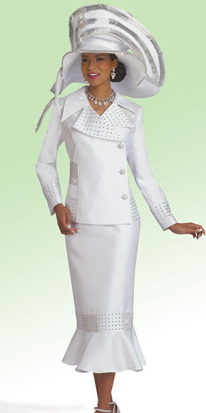ladies white church suits