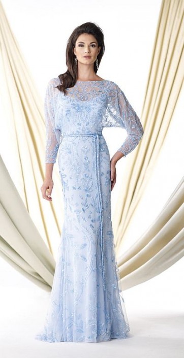dolman sleeve evening gown