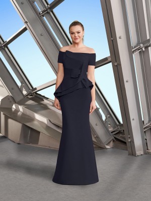 Alexander by Daymor 1150 Asymmetric Ruffle Mothers Dress