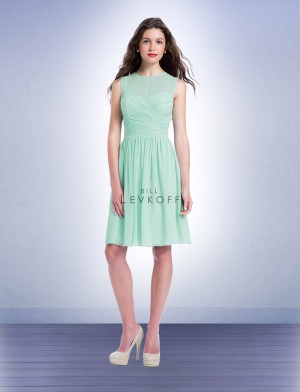Bill Levkoff 1152 Short Illusion Bridesmaid Dress
