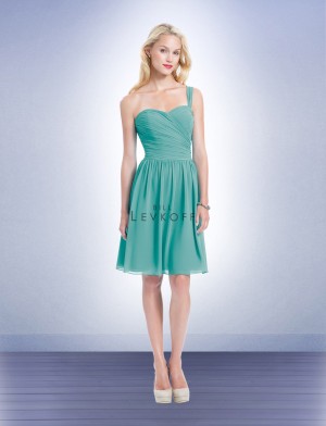 Bill Levkoff 1153 One Strap Short Bridesmaid Dress
