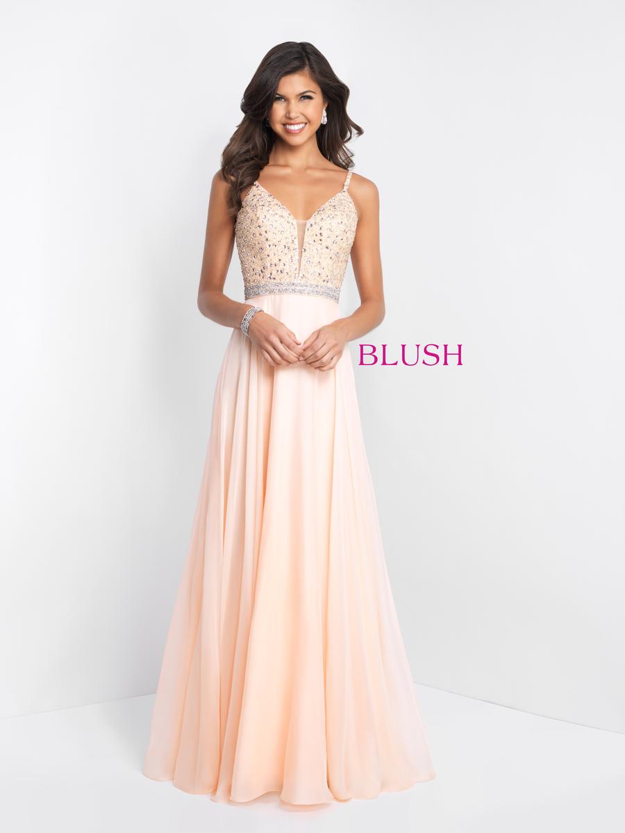 blush prom gown