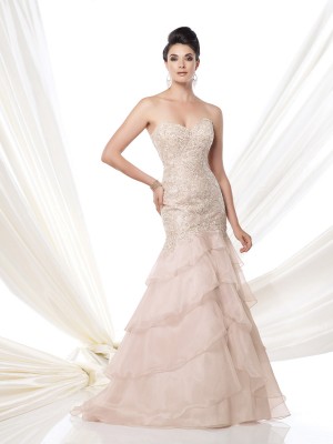 Ivonne D for Mon Cheri 115D70 Tiered Trumpet Gown