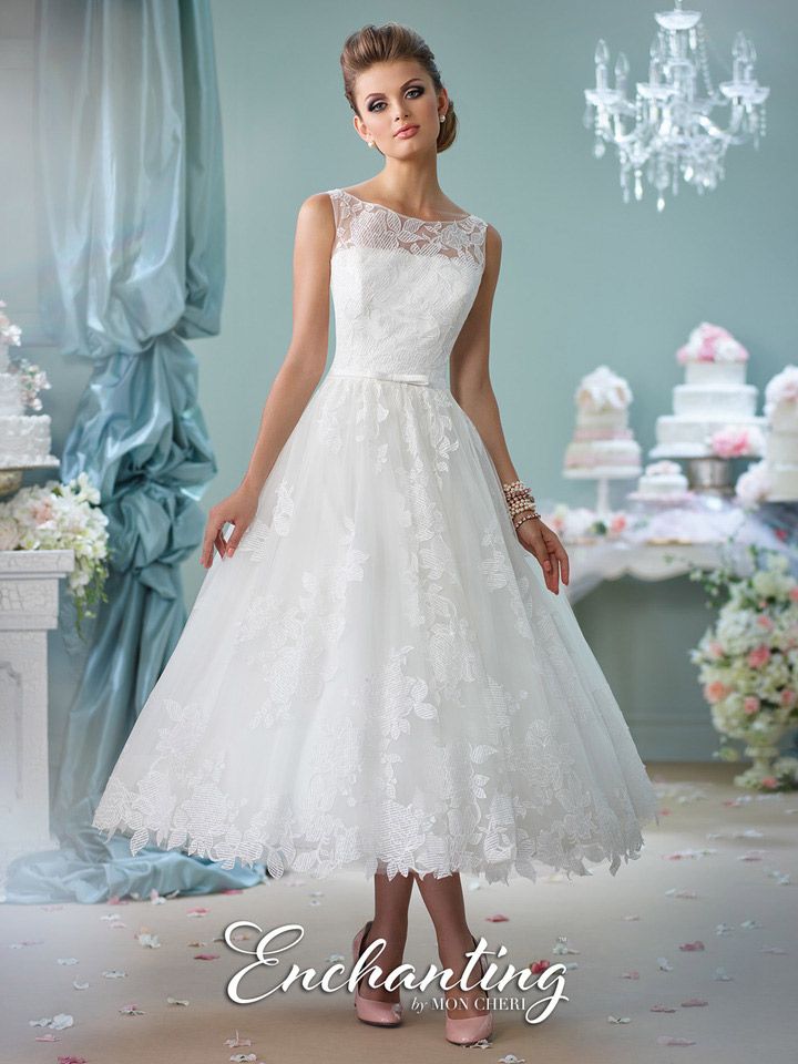 Tea length sales casual wedding dresses