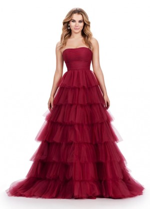 Ashley Lauren 11621 Fun Flirty Tiered Ruffle Prom Gown