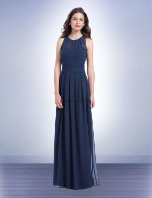 Bill Levkoff 1165 Illusion Overlay Chiffon Bridesmaid Gown