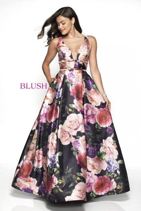 bold floral dress