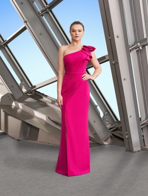 Alexander by Daymor 1174 One Ruffle Shoulder Mothers Dress