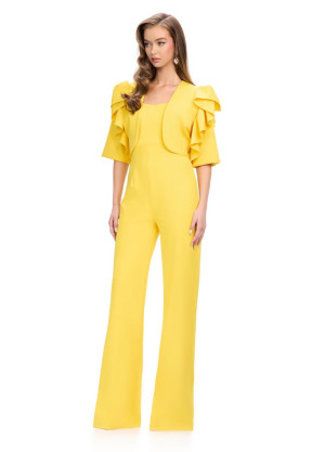 Ashley Lauren 11760 Jumpsuit with Ruffled Bolero