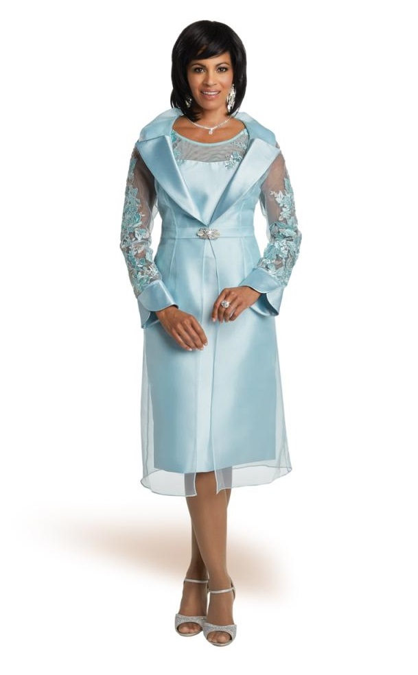 teal church dress