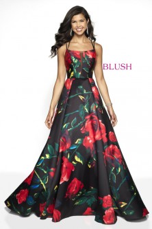 Colorful Print Evening Dresses