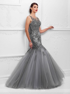 Ivonne D for Mon Cheri 117D74 Metallic Lace Gown