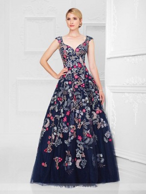 Ivonne D for Mon Cheri 117D76 Embroidered Tulle Gown