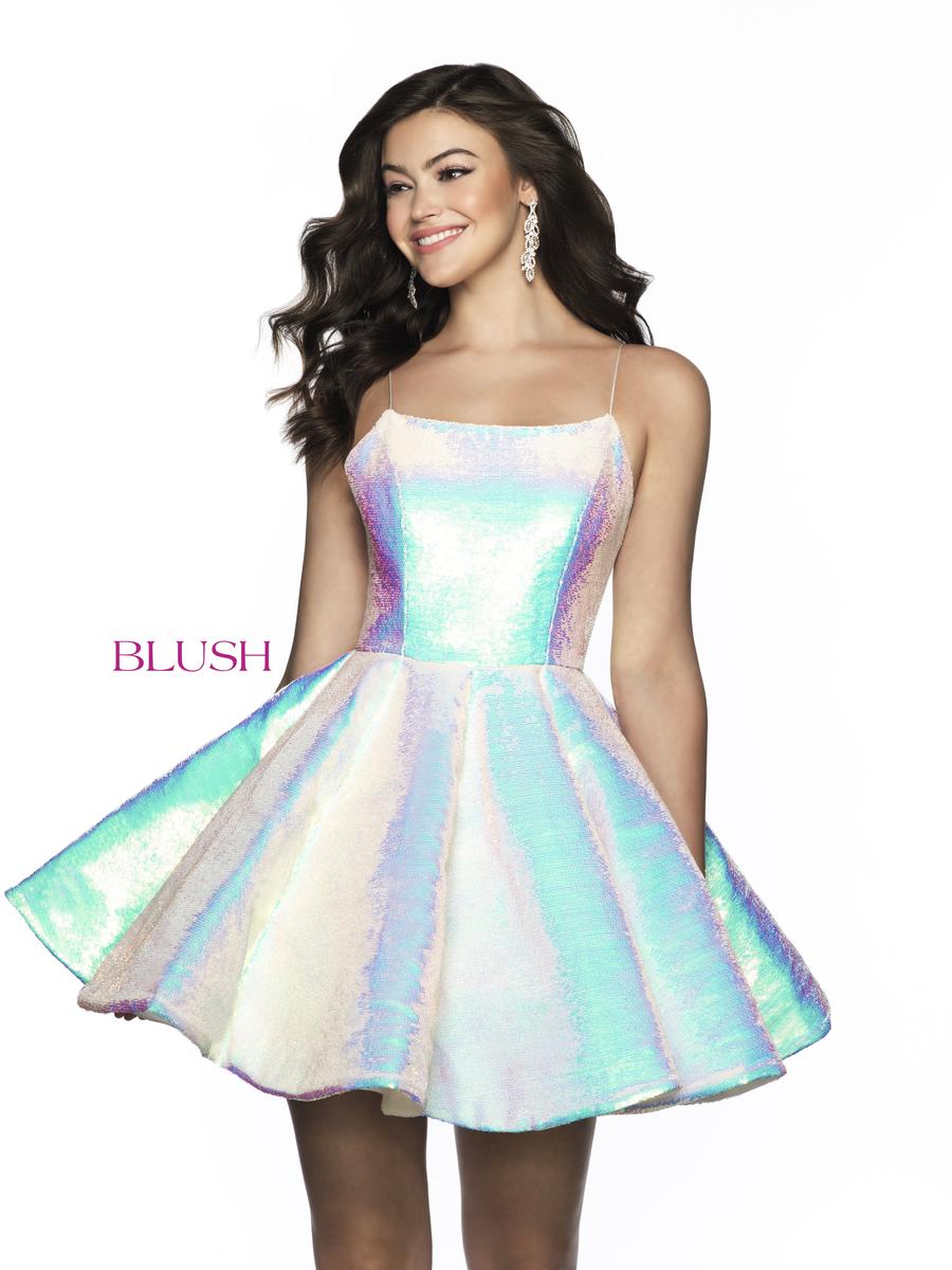 blush colored short dresses