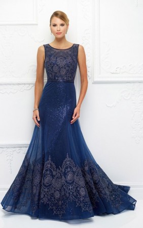 Ivonne D 118D14 MOB Gown with Removable Sleeves