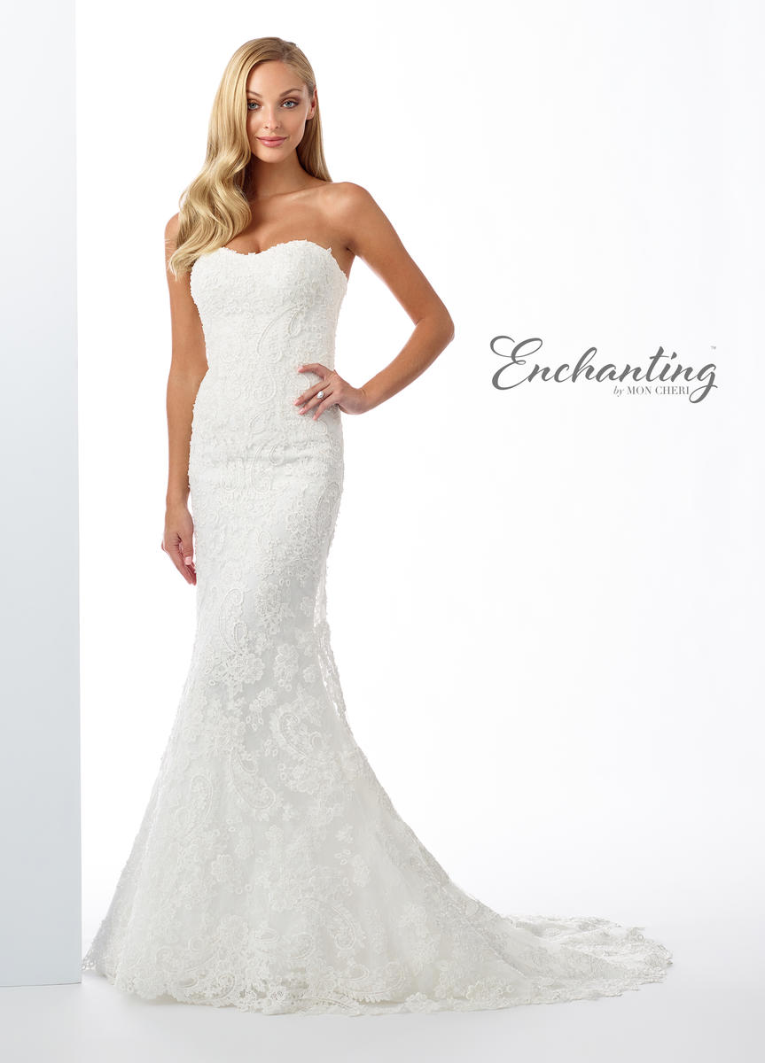 Enchanting By Mon Cheri 119123 Lace Informal Wedding Gown French
