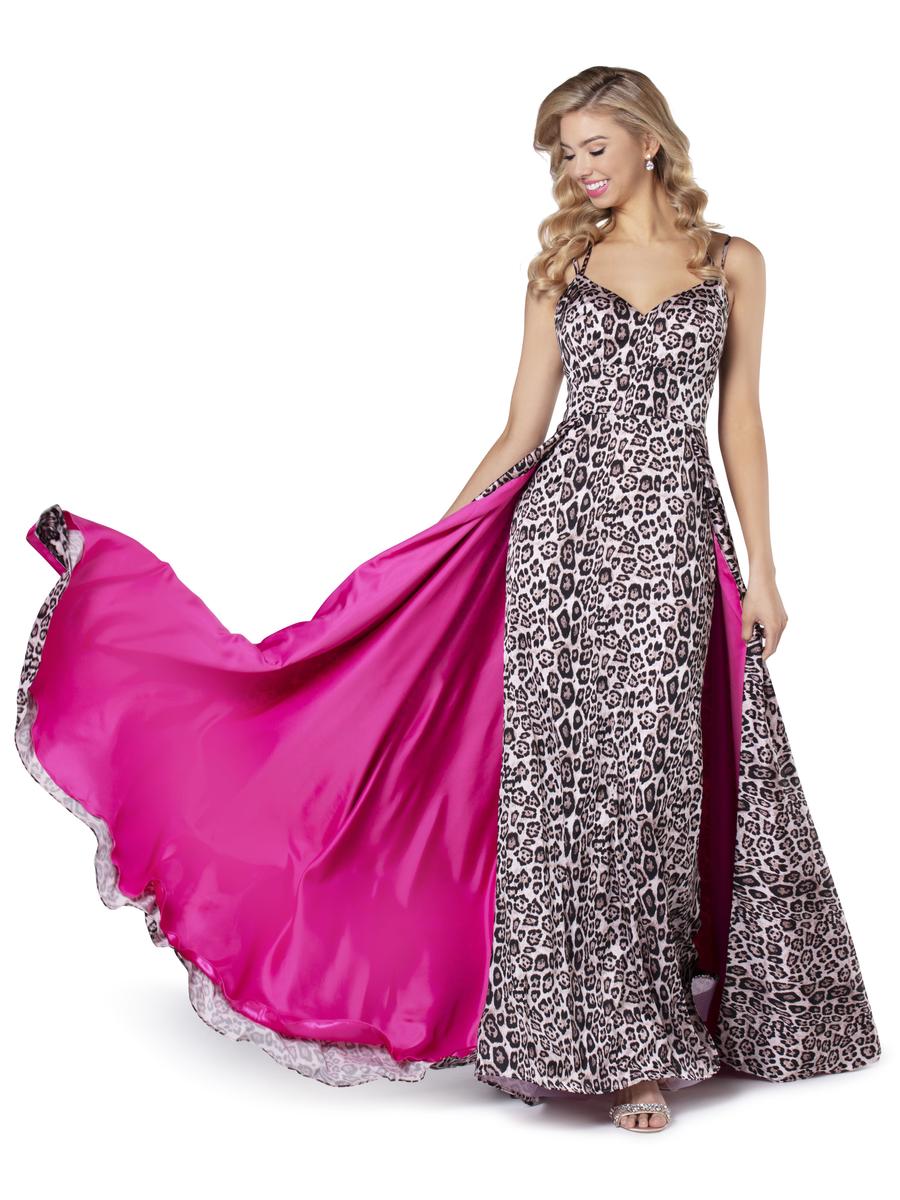 French Novelty: Blush 11915 Print Prom Dress