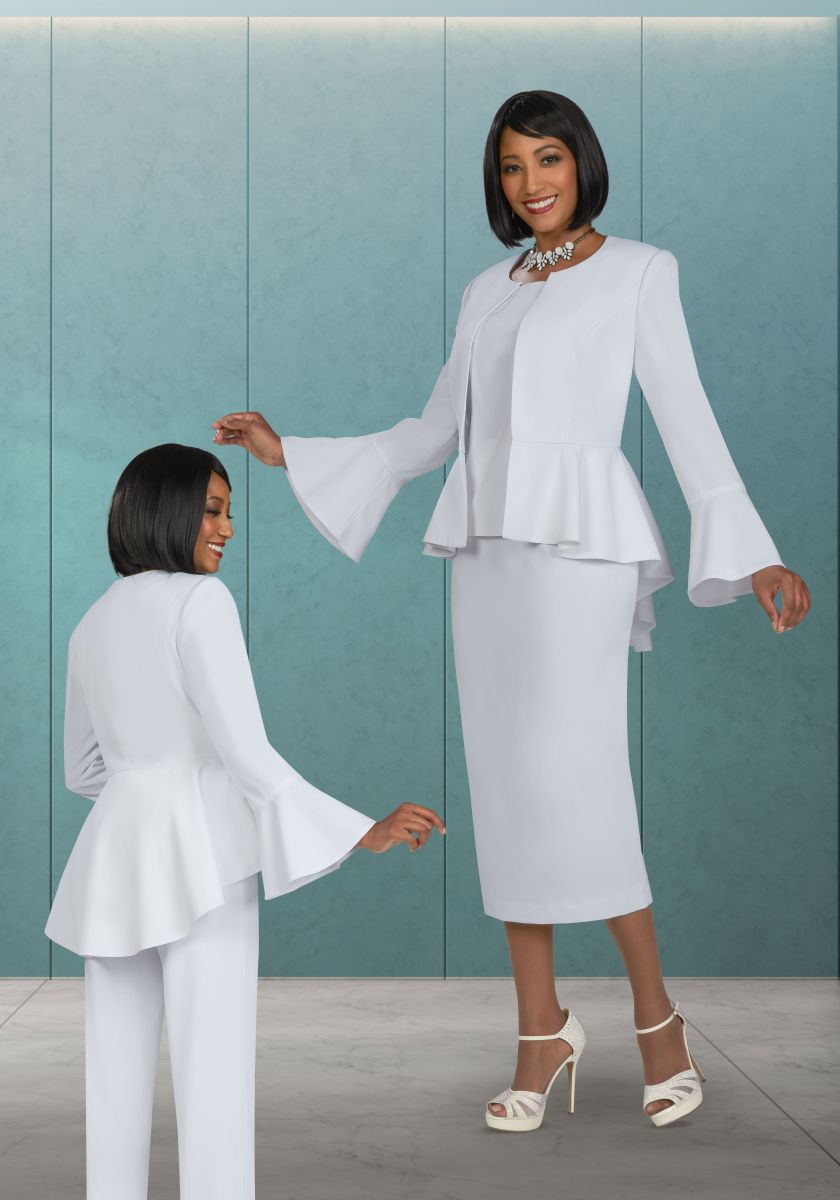 French Novelty Ben Marc Executive 11925 Ladies Flounced 4pc Suit