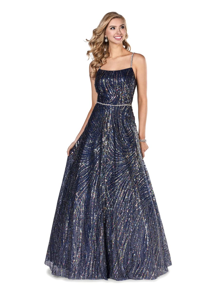French Novelty Blush 11935 Sparkling Sequin Prom Dress