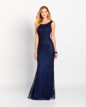 Cameron Blake 119644 Lace Gown with Optional Short Sleeves