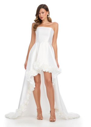 Ashley Lauren 11970 High Low 3D Floral Trim Gown