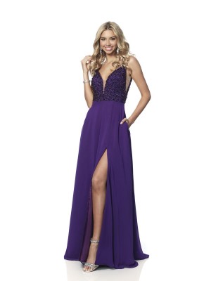 Blush 11992 Hand Beaded Prom Dress