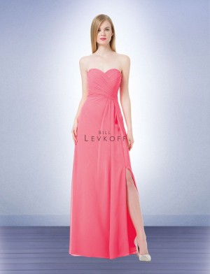 Bill Levkoff 1207 Crisscross Pleated Bridesmaid Gown