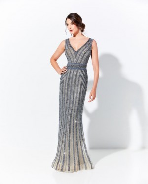Ivonne D 120D12 Flattering Beaded Mothers Gown