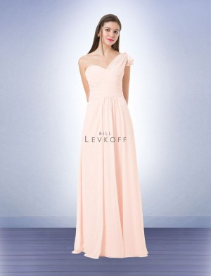 Bill Levkoff 1211 One Wide Strap Bridesmaid Gown