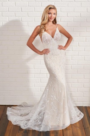 Enchanting by Mon Cheri 122182 Open Back Wedding Gown