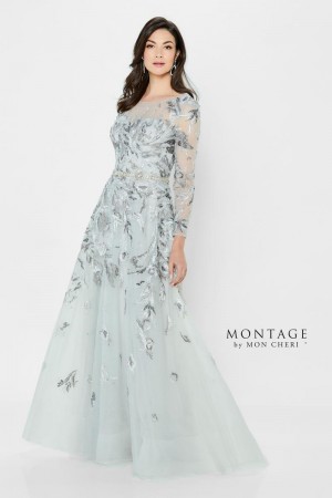 Montage 122906 Sheer Long Sleeve Mothers Gown