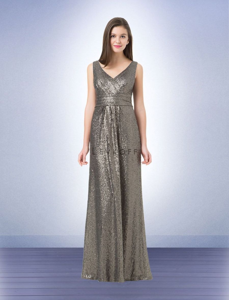 Bill levkoff on sale sequin bridesmaid dresses