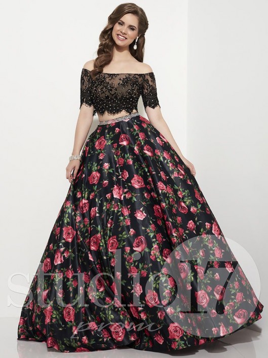 printed prom dresses