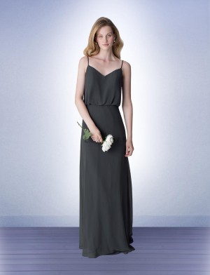 Bill Levkoff 1266 Spaghetti Blouson Bridesmaid Gown