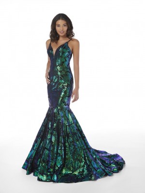 Studio 17 12852 Sequin Fireworks Mermaid Dress