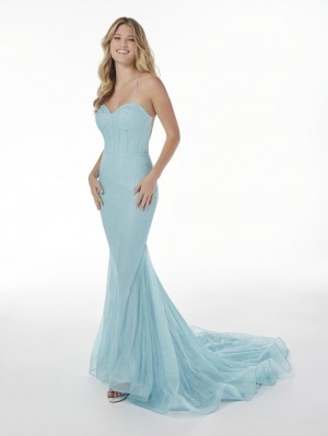 Studio 17 12874 Glitter Tulle Corset Prom Dress