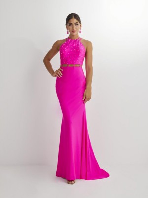 Studio 17 12901 Flattering High Neck Prom Dress