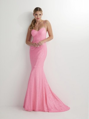 Studio 17 12912 Neon Sequin Prom Dress