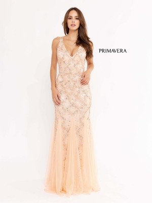 Primavera 13107 Sequin Mothers Gown with Godets