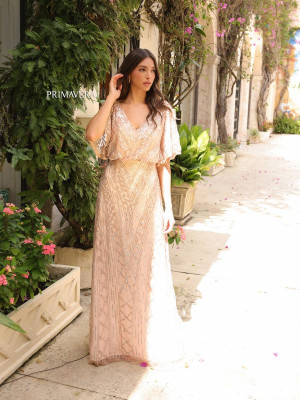 Primavera 13119 Butterfly Sleeve Mother of Bride Gown