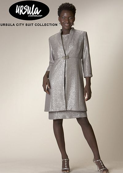Ursula Womens Shimmer Shantung Formal Coat Dress 43139: French Novelty
