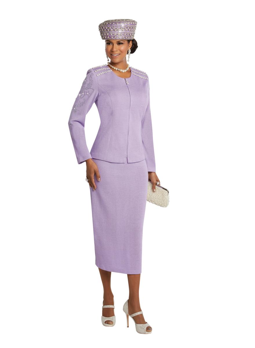Donna Vinci 13252 Ladies Lurex Knit Church Suit French Novelty