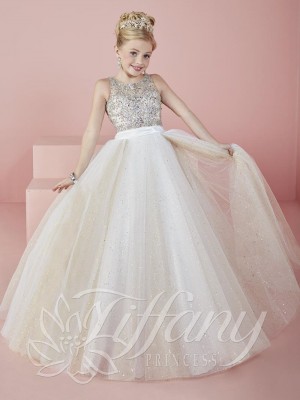 Tiffany Princess 13476 Girls AB Rhinestone Pageant Dress