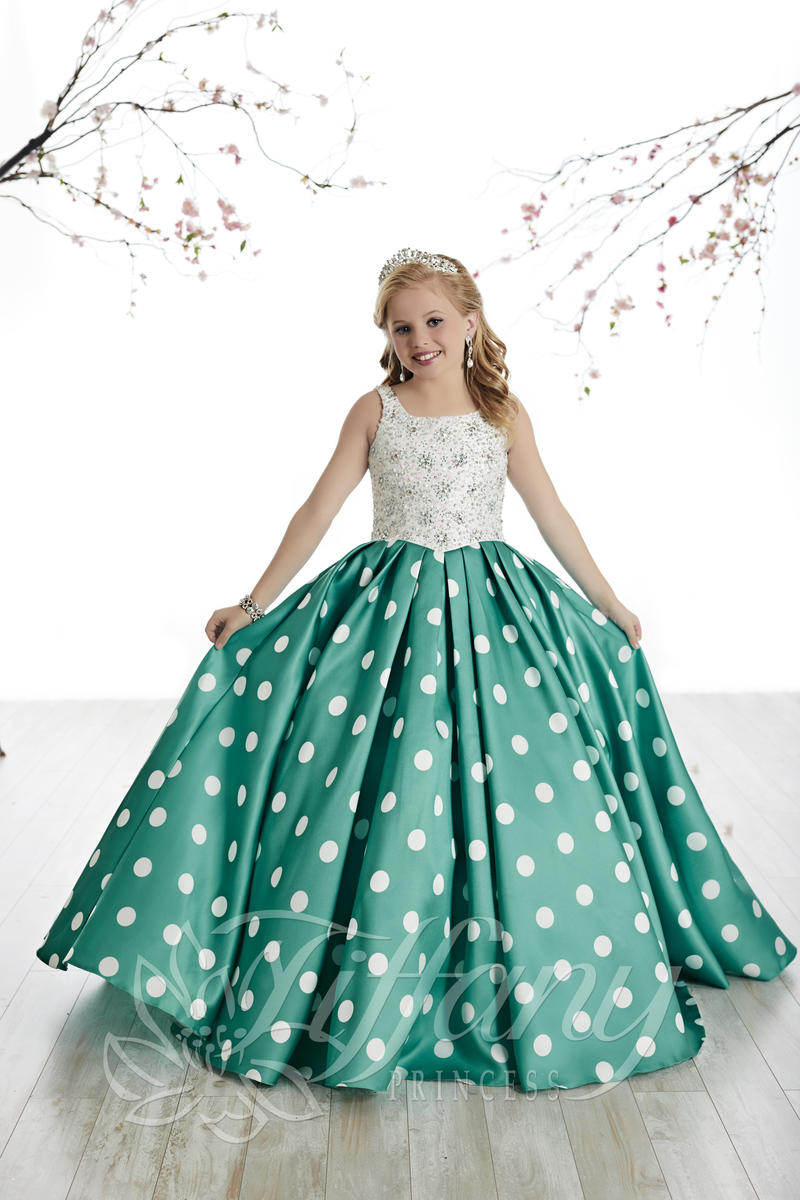polka dot evening gown
