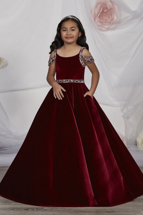 velvet pageant gown